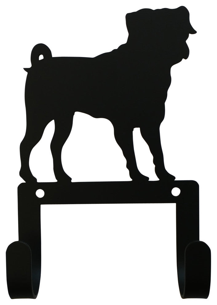 Pug Leash and Collar Wall Hook