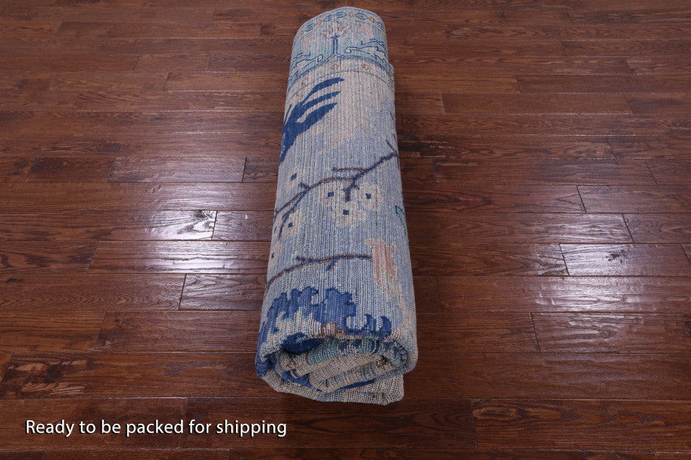 Hand Knotted Turkish Oushak Wool Rug 9' 2" X 11' 11" - Q13603
