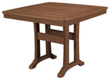 Polywood Nautical Trestle 37" Dining Table, Teak