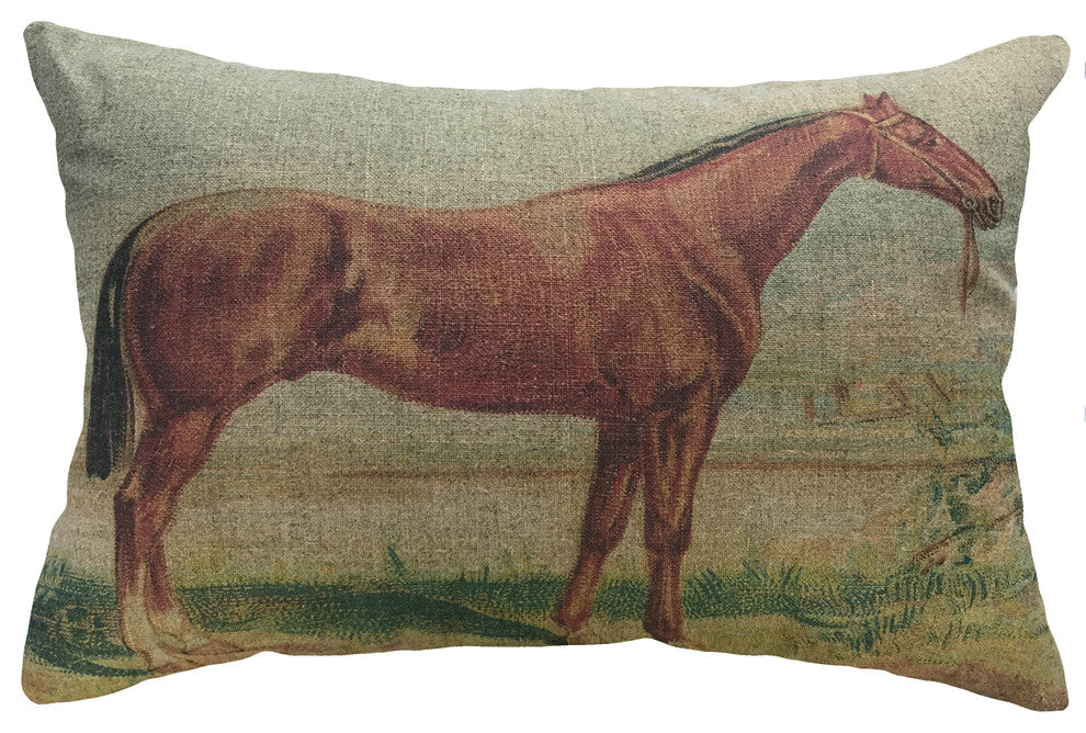 Horse Linen Pillow