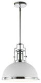 Stella Moravian Star Metal/Glass LED Flush Mount, Chrome/White, Width: 13"