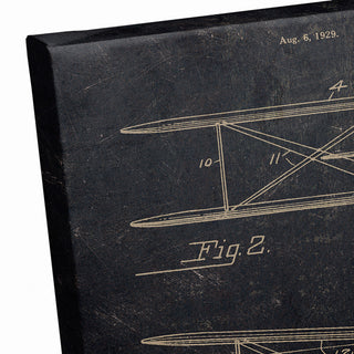 Vintage Airplane Patent Print on Canvas