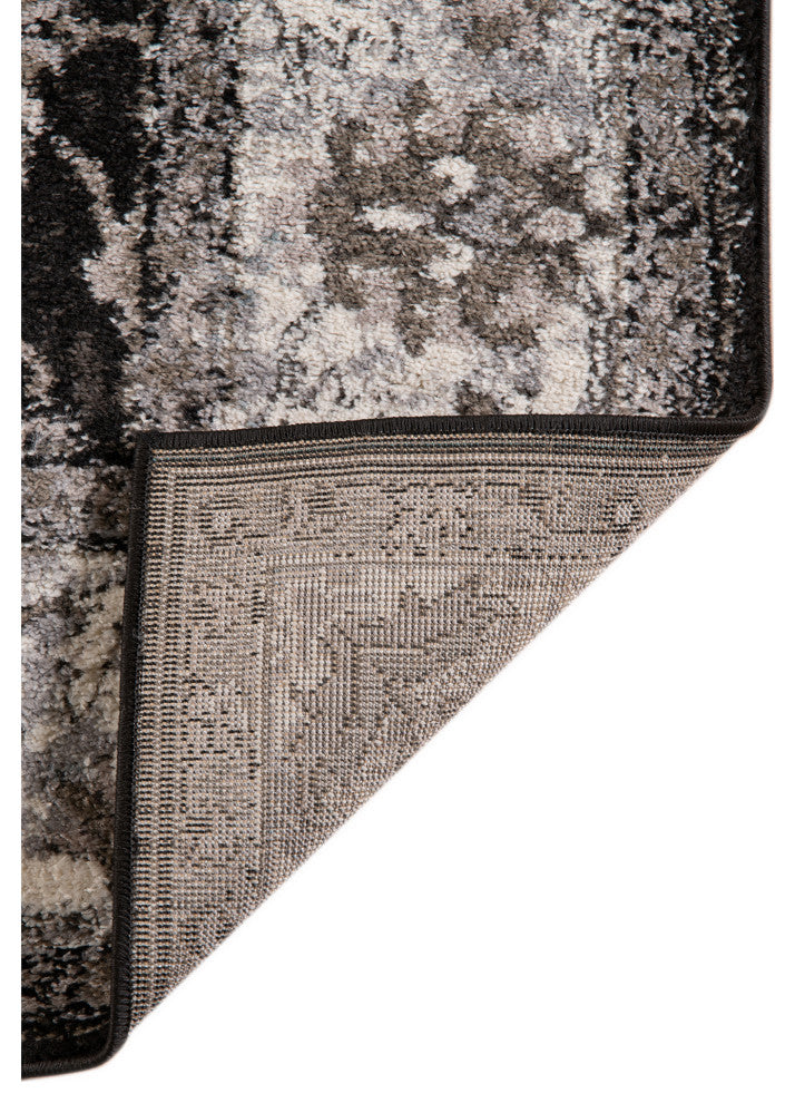 Alessana Cheally Black Bordered Area Rug, 7'9"x9'9"