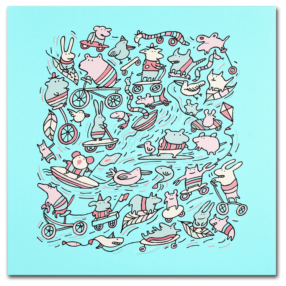 'Lovely Little Animals' Canvas Art by Carla Martell