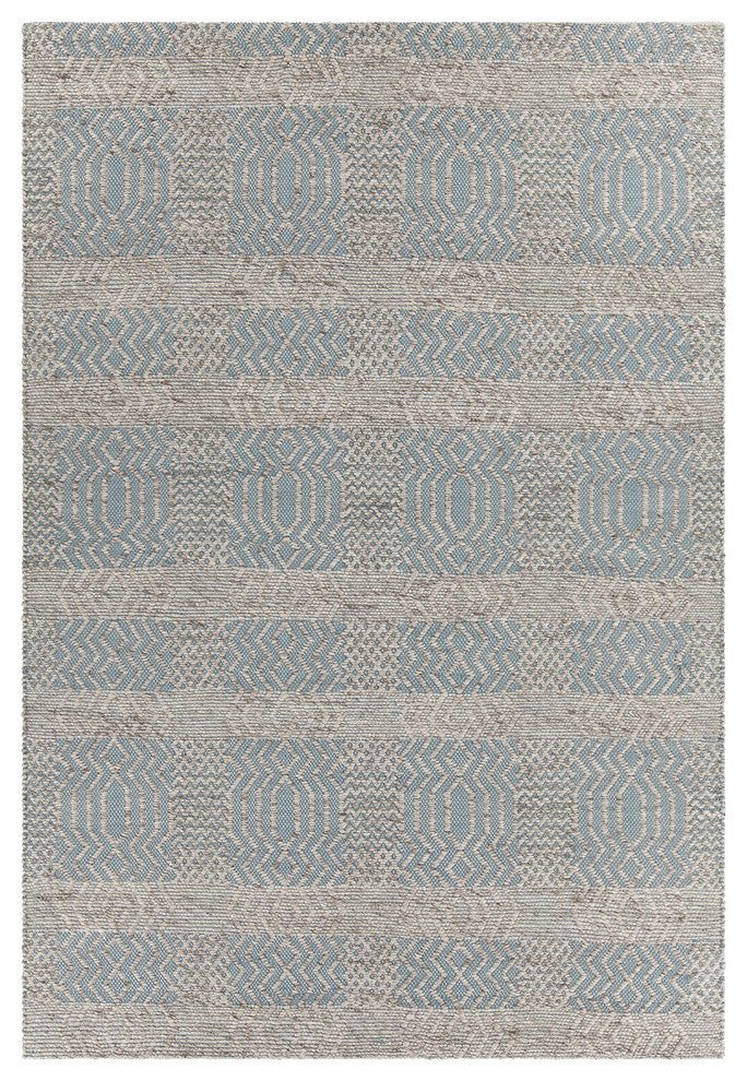 Salona Contemporary Area Rug, Blue, 5'x7'6"