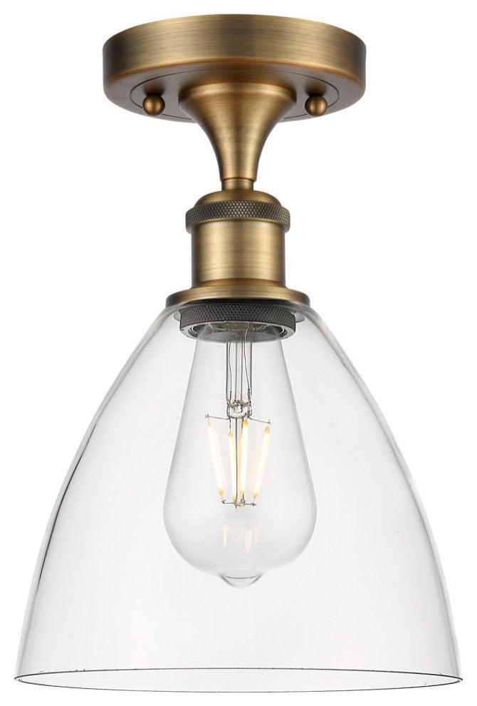 Innovations 516-1C-BB-GBD-752-LED 1 Light Semi-Flush Mount, Brushed Brass