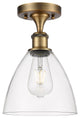 Innovations 516-1C-BB-GBD-752-LED 1 Light Semi-Flush Mount, Brushed Brass