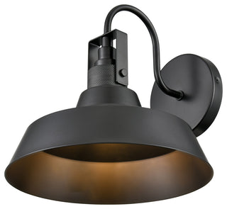 1 Light 10 in. Powder Coated Black Outdoor