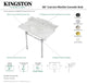 Kingston Brass LMS36M80ST 36" Carrara Marble Console Sink, Legs