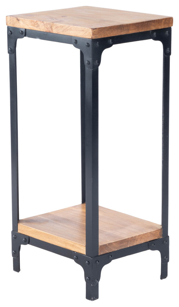 Butler Grimsley Iron and Wood Pedestal Stand