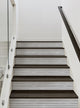Painted Horizontal Lines Peel and Stick Stair Riser Strips, Black, 48"x6", Set of 6