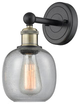 Edison Belfast 1-Light 6" Sconce, Black Antique Brass, Seedy