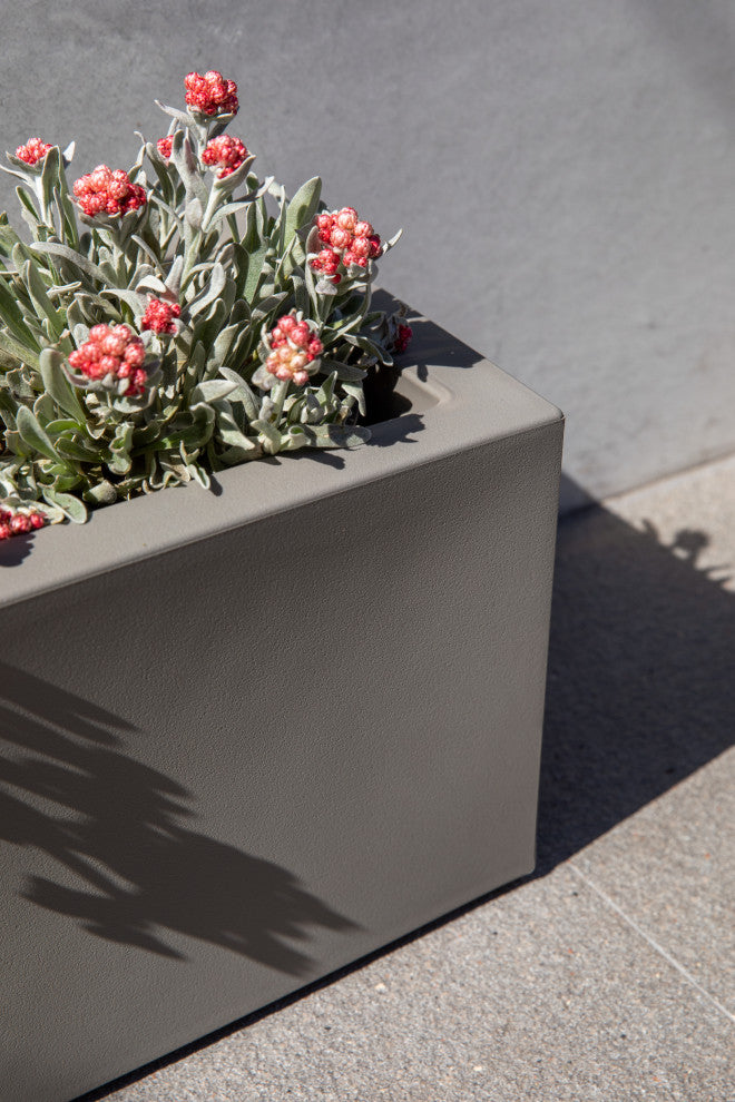 Veradek Block Series Trough 36" Planter, Grey