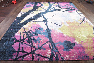 Agra Abstract Oriental Artistic Print Area Rug, Multi, 5x8'