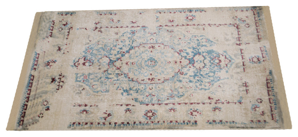 Machine Made Polyester Durable Indoor Outdoor Washable Oriental Pattern Footmat