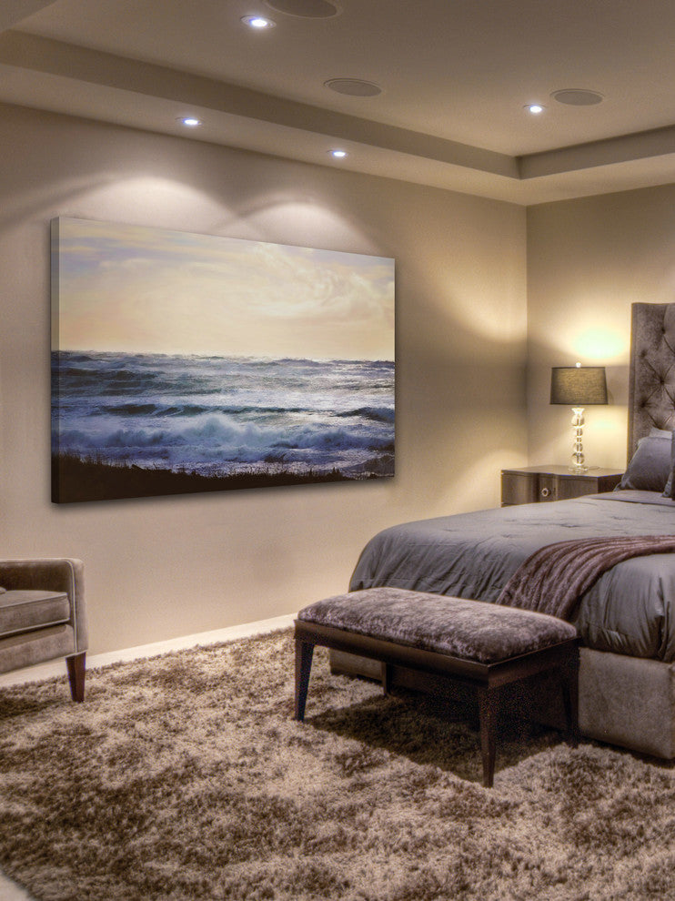 "Winter Ocean" by Sylvia Cook Painting Print Wrapped Canvas, 30x20