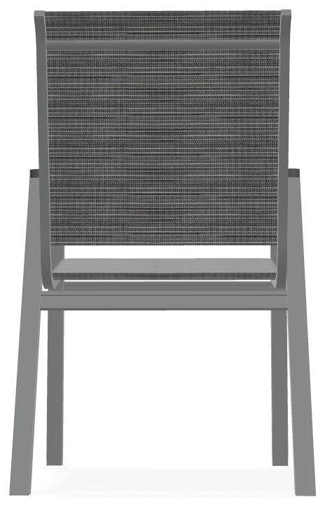 Bazza Sling Stackable Outdoor Dining Chair, Destiny Steel/Graphite