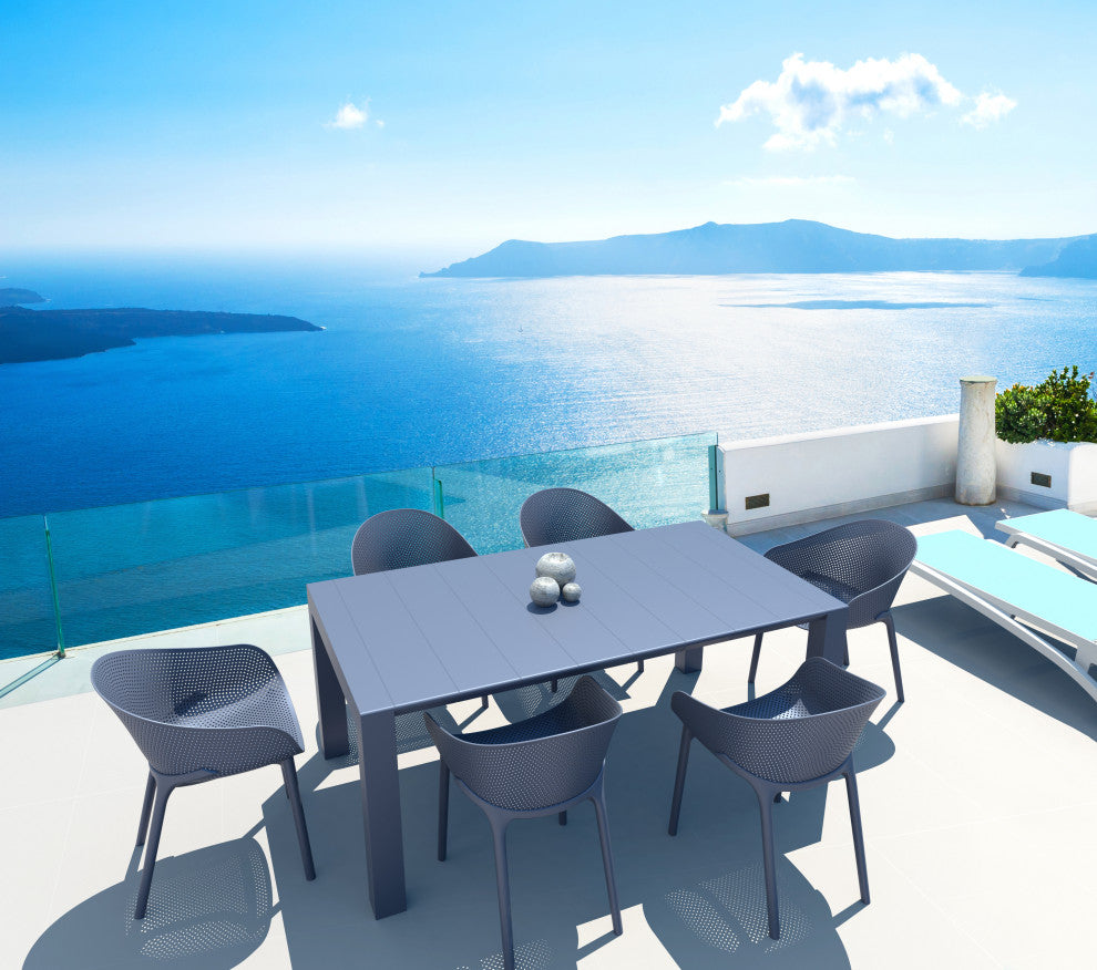 Compamia Sky Outdoor Dining Chair, Set of 2, Dark Gray