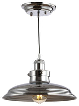 Felix 11" Adjustable Industrial Metal LED Pendant, Chrome