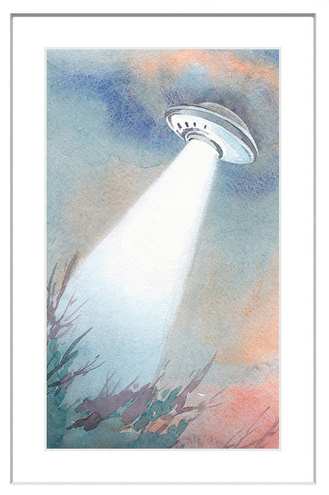 "UFO Arrival" Framed Art Print