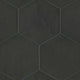 Bedrosians Allora Hexagon Matte Porcelain Tile 8.5"x10", Solid Black
