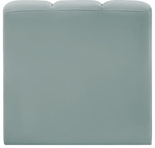 Arc Upholstered Modular Component, Green, 1-Piece: Straight Chair, Vegan Leather