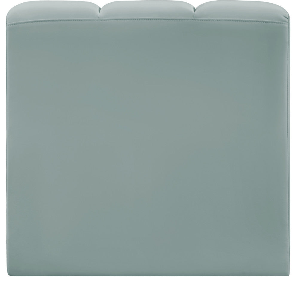 Arc Upholstered Modular Component, Green, 1-Piece: Straight Chair, Vegan Leather