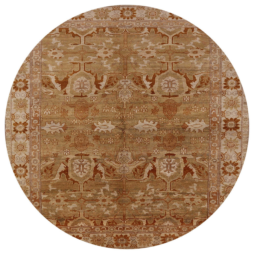 Ahgly Company Indoor Round Mid-Century Modern Area Rugs, 6' Round