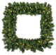 Vickerman G126031 30" Grand Teton Christmas Square Wreath, Clear Mini Lights