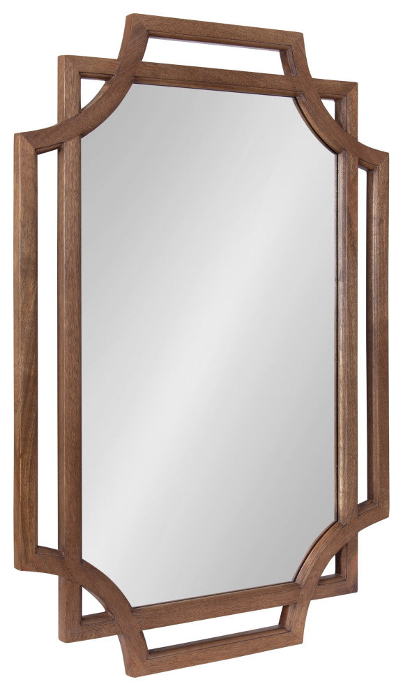 Minuette Wood Framed Wall Mirror, Natural 40x27