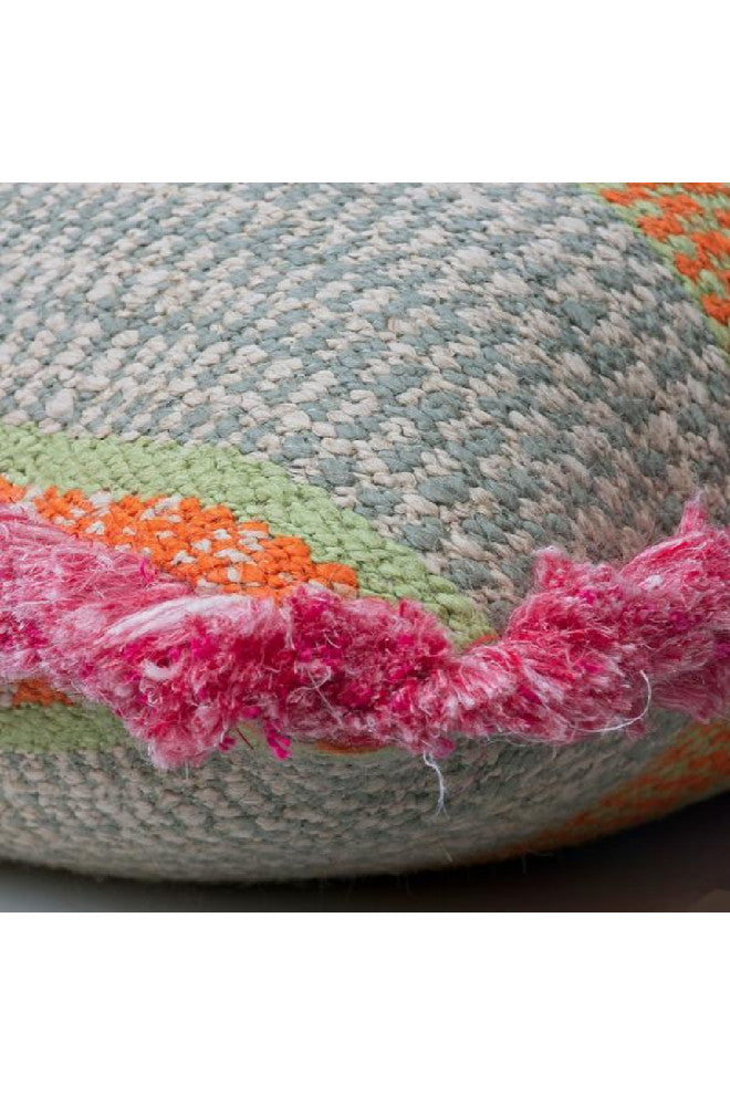 Decorative Pink Handwoven Throw Pillow | Andrew Martin Pampas