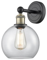 Athens 1-Light 8" Sconce, Black Antique Brass, Clear
