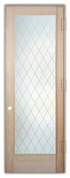 Interior Prehung Door or Interior Slab Door - Diamond Grid - Douglas Fir...