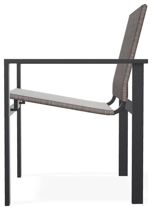 Tribeca Sling Outdoor Stackable Armchair, James/Black