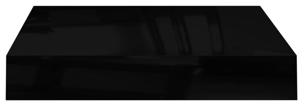 vidaXL Wall Shelves Floating Shelves Display Shelves 2 Pcs High Gloss Black