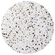 36" Dining Table, Round, White Gold, Metal, Modern, Cafe Bistro Hospitality