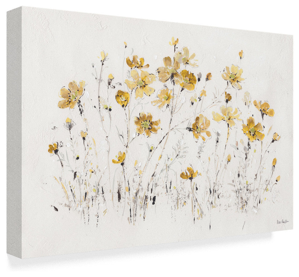 Lisa Audit 'Wildflowers I Yellow' Canvas Art, 19"x12"