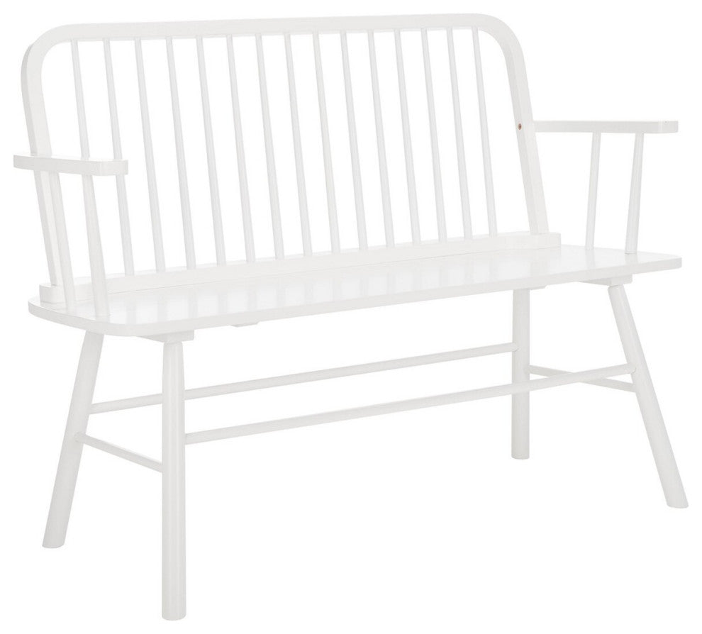 Safavieh Lucilia Spindle Bench, White