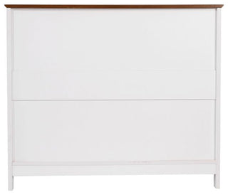Mayfield 40" Classic Buffet and Sideboard with Double Door Storage Cabinet, Walnut Top/White Frame