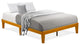 Queen Size Bed Frame With 4 Hardwood Legs And 2 Extra Center Legs Oak Finish