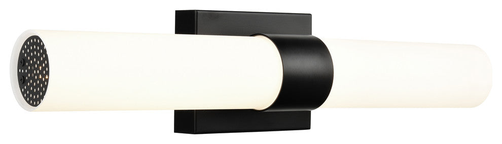 Perpetua LED 22" Bathroom Vanity Light With End Caps, Black