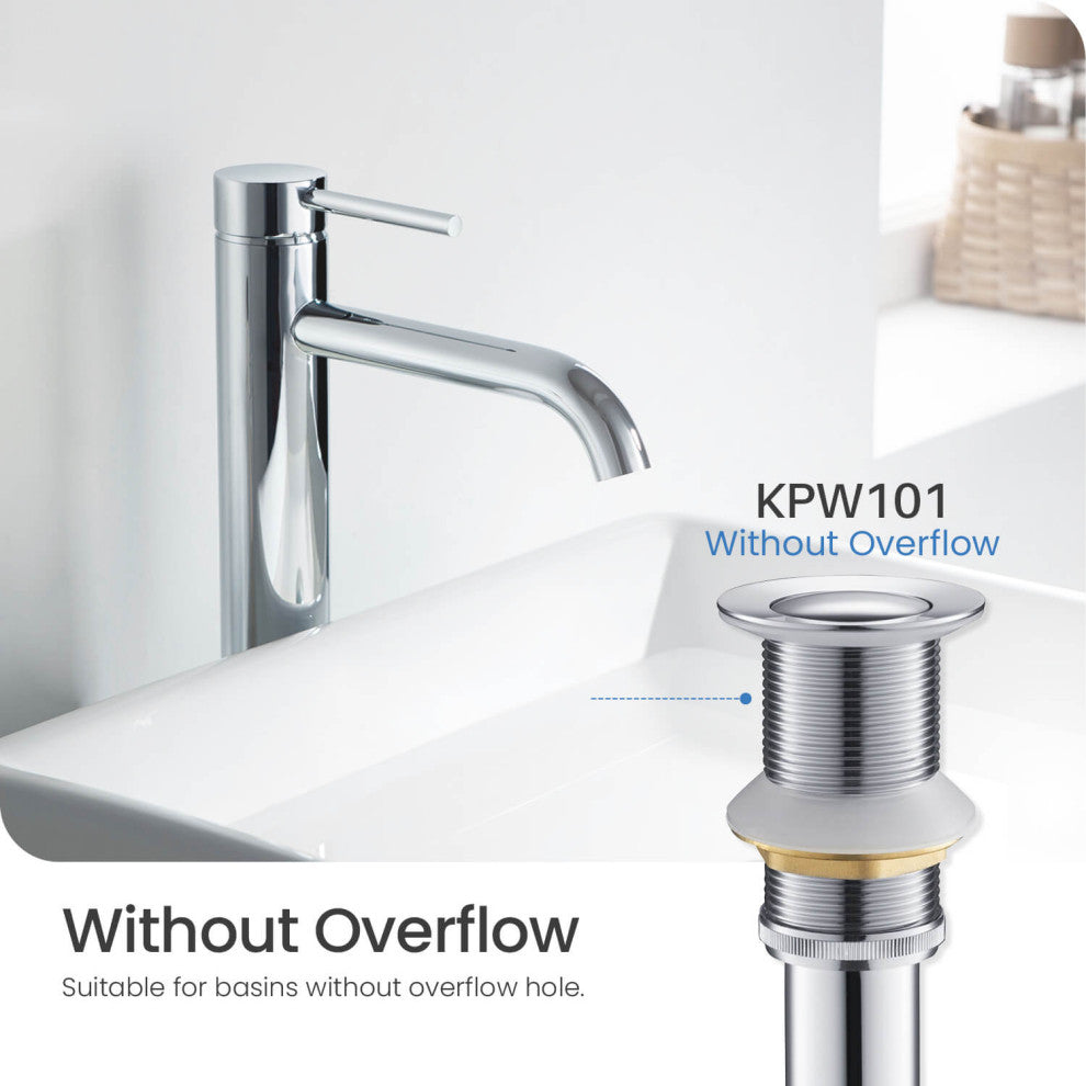 Pop-Up Drain Stopper Without Overflow, Chrome