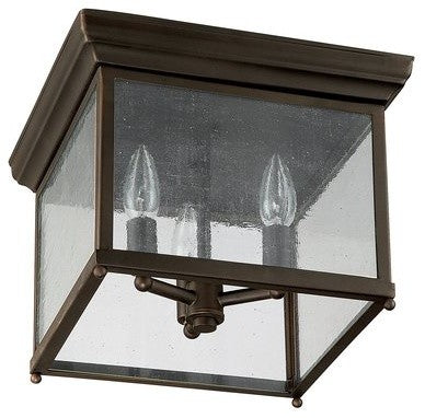 Capital Lighting 3 Light Outdoor Ceiling Fixture, Old Bronze