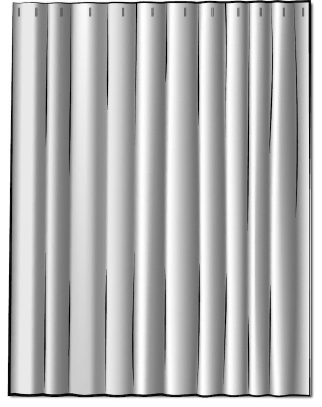 Bamboo Stripe Ink Nature Print Gray 84" Shower Curtain Cotton Linen Unlined