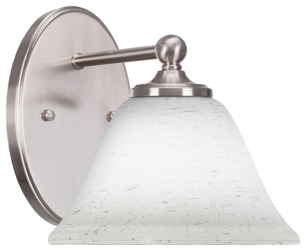 Capri 1-Light Wall Sconce, Brushed Nickel/White Muslin