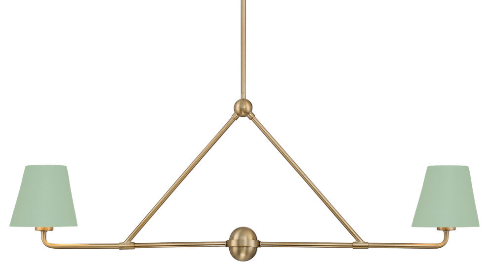 Crystorama Lighting Group XAV-B9302 Xavier 2 Light 42"W Linear - Vibrant Gold /