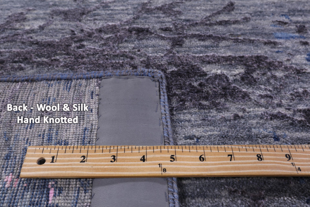 8' 0" X 10' 2" Wool & Silk Modern Handmade Rug - Q15804