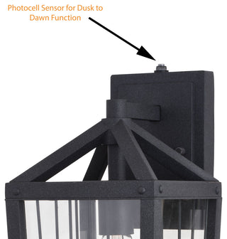 Gage 7" Outdoor Wall Light Volcanic Black