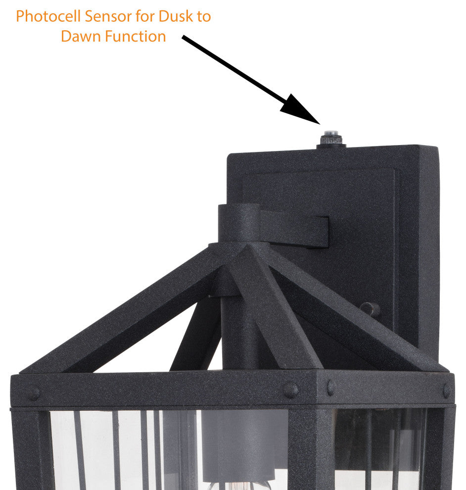 Gage 7" Outdoor Wall Light Volcanic Black