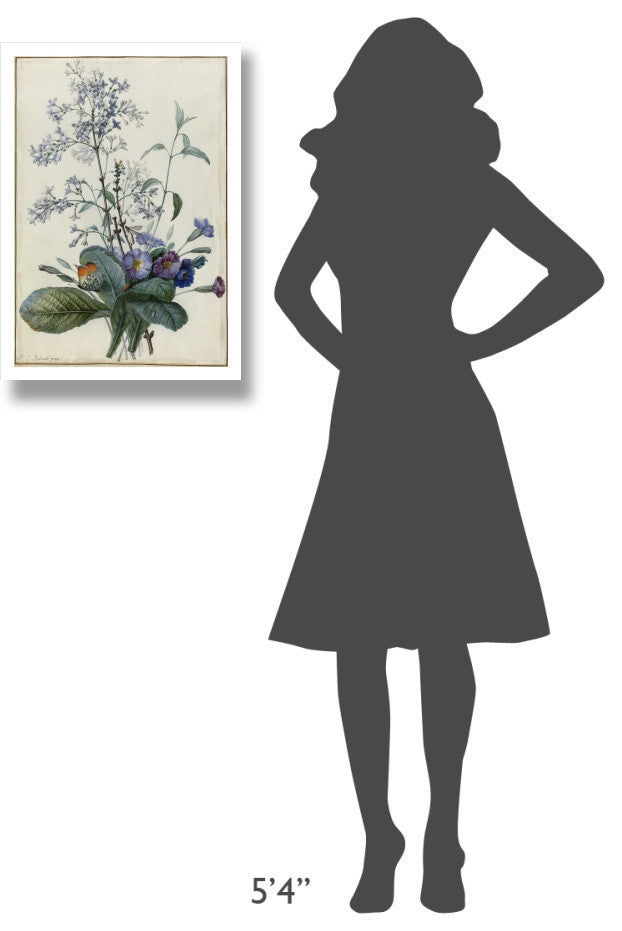 "A Bouquet of Flowers with Insects" Print by Pierre Joseph Redoutï¿½, 18"x26"